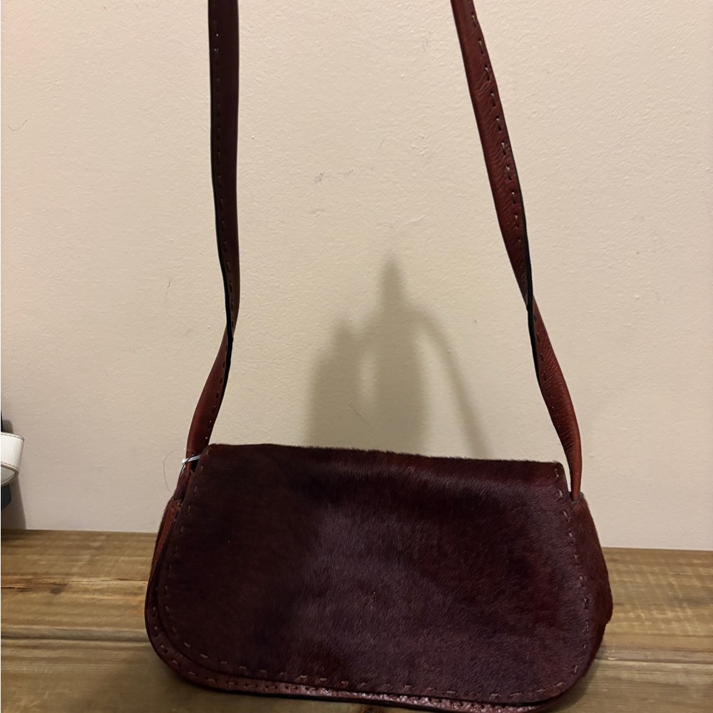 Adrienne Vittadini Rich Brown Crossbody Bag